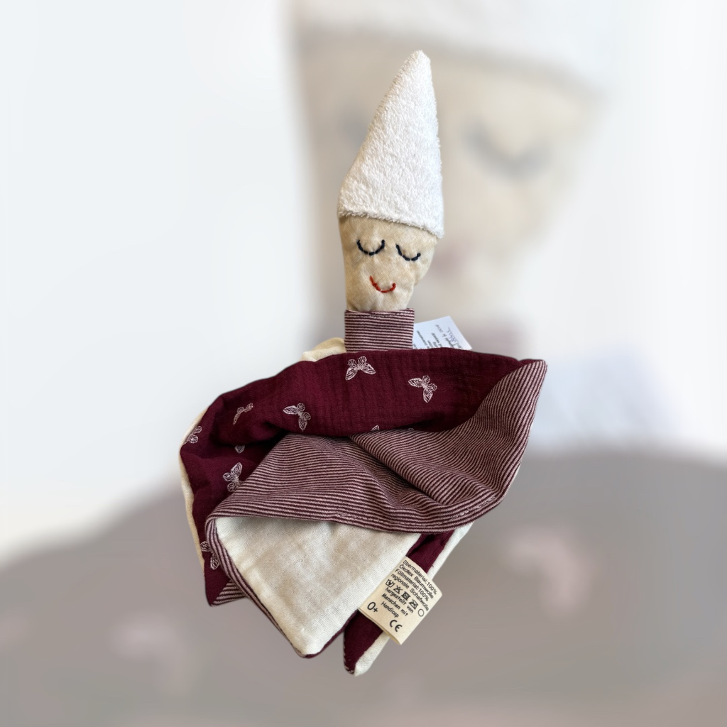 Schnuffel-Puppe (weinrot-Mädchen)